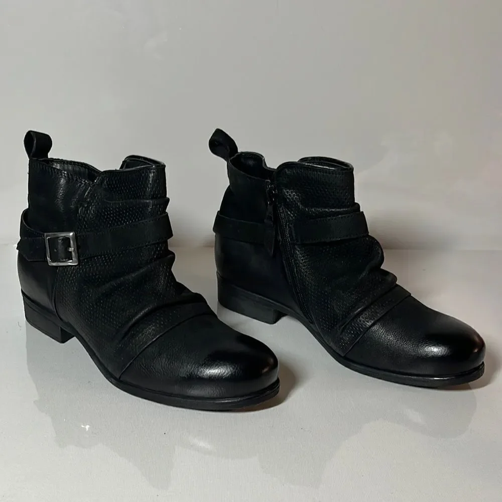 Miz Mooz Suzy Wide Width Leather Ankle Boots